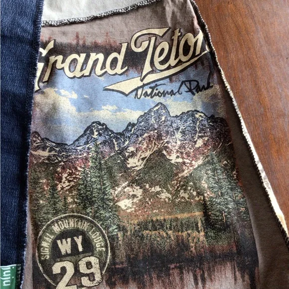 JuJu gear denim patchwork skirt - Picture 6 of 11